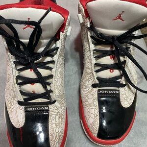 Jordan Sneakers with Red, Black, and White